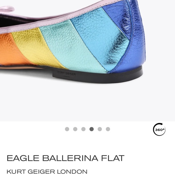 Kurt Geiger Ballerina Flats size 10/EUR 41 BUT fits like a 9/9.5 - Picture 4 of 8